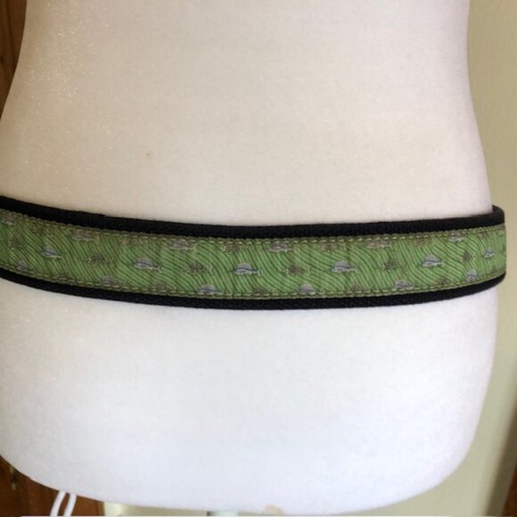 VINEYARD VINES  Marlin Print Canvas Club Leather Trim Belt 32 - Picture 5 of 15